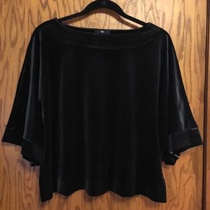 Gap Black Velvet Top Size XS